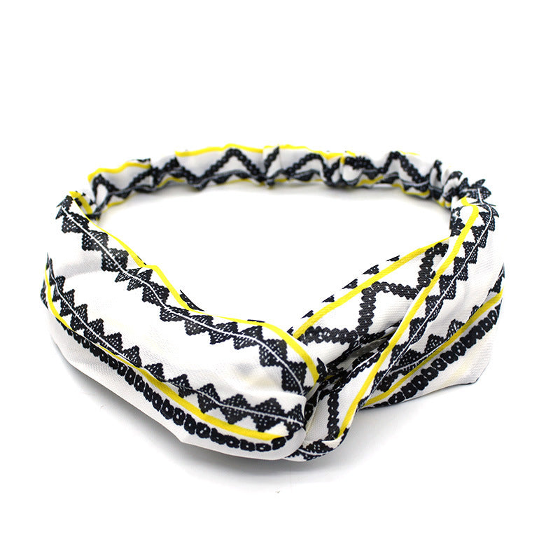 Retro Sports Striped Headband Women