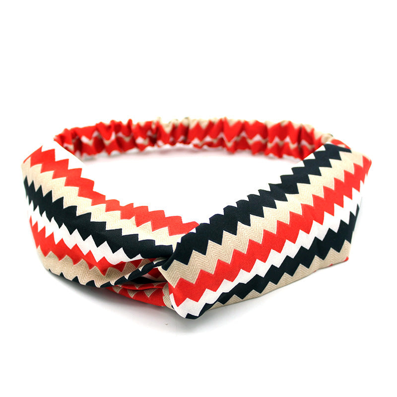 Retro Sports Striped Headband Women
