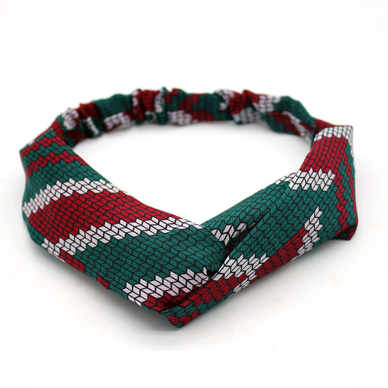 Retro Sports Striped Headband Women