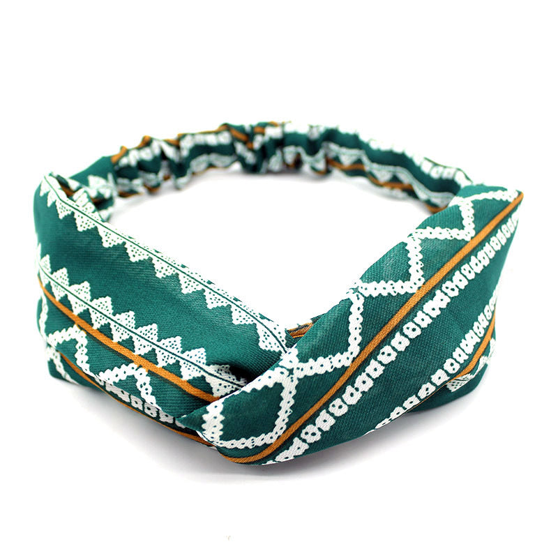 Retro Sports Striped Headband Women