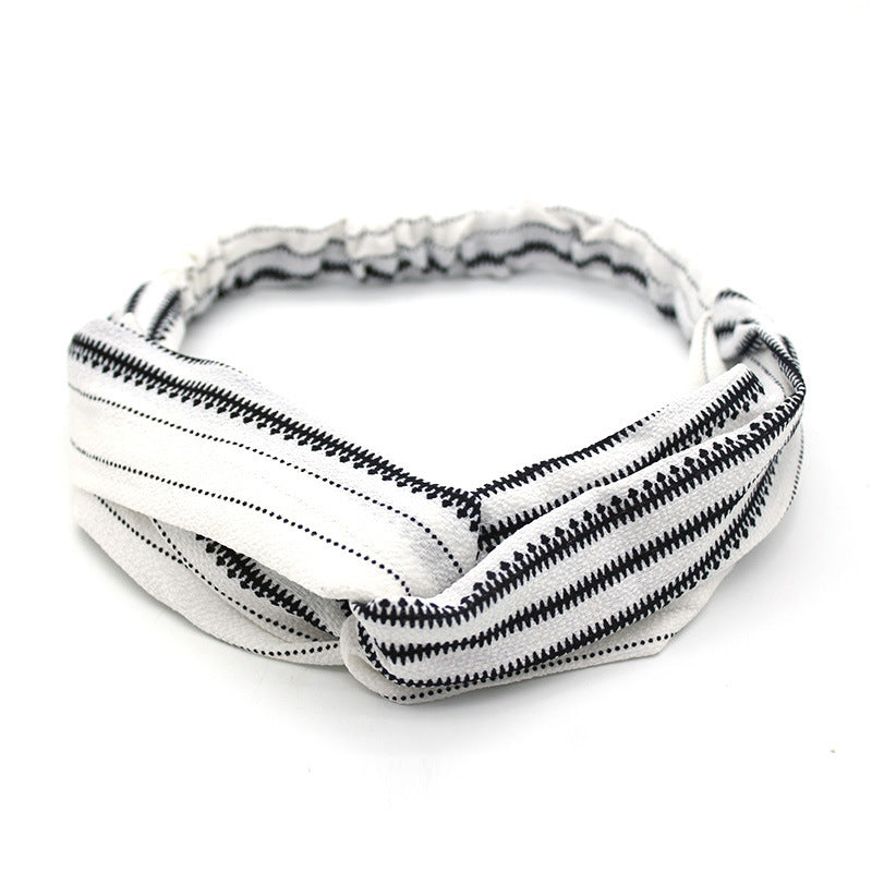 Retro Sports Striped Headband Women