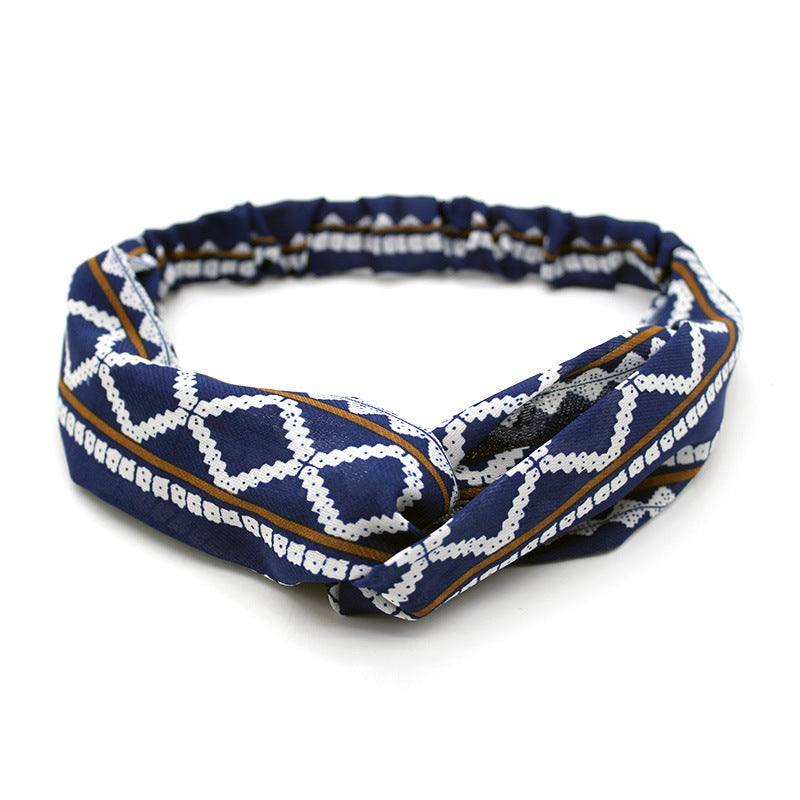 Retro Sports Striped Headband Women