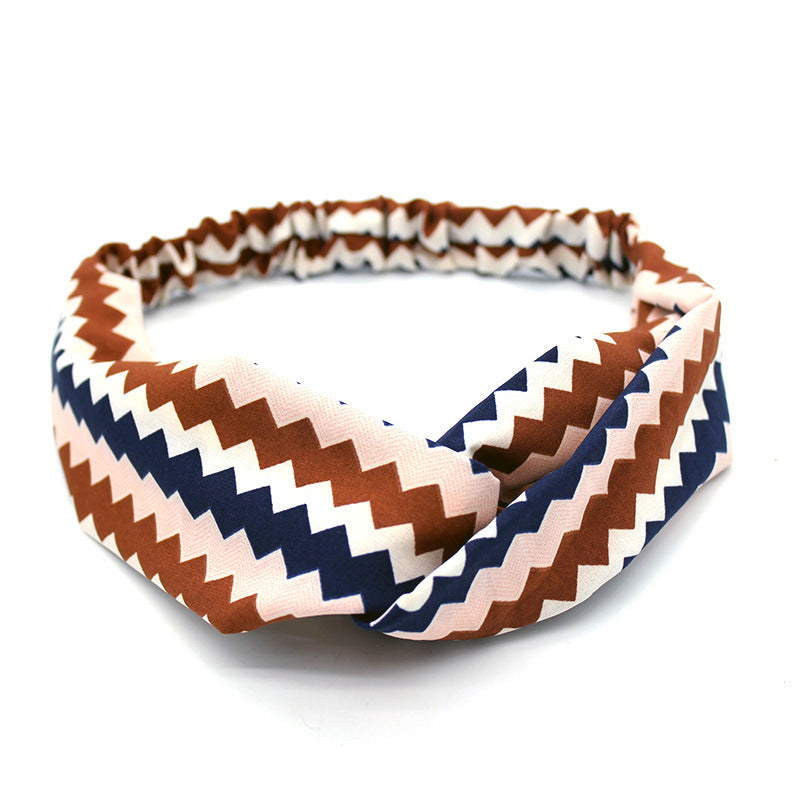 Retro Sports Striped Headband Women