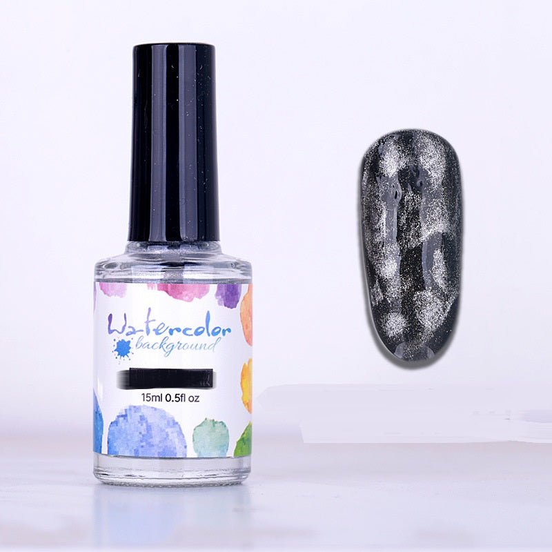 Watercolor Nail Polish Glue Ink Smoke Color Sands Blooming Liquid Bubble Marble Gradient Nail Art