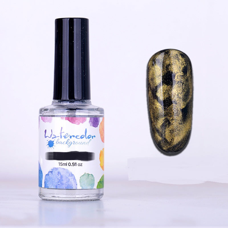 Watercolor Nail Polish Glue Ink Smoke Color Sands Blooming Liquid Bubble Marble Gradient Nail Art