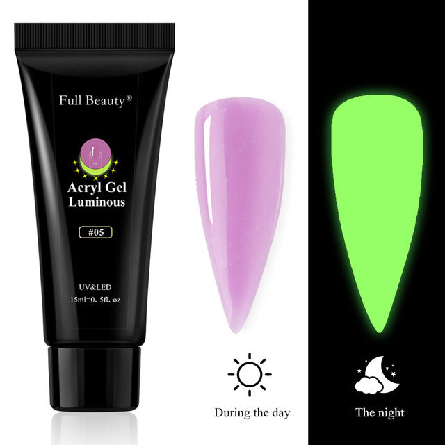 Full Beauty Nail Art Luminous Extension Glue Holder