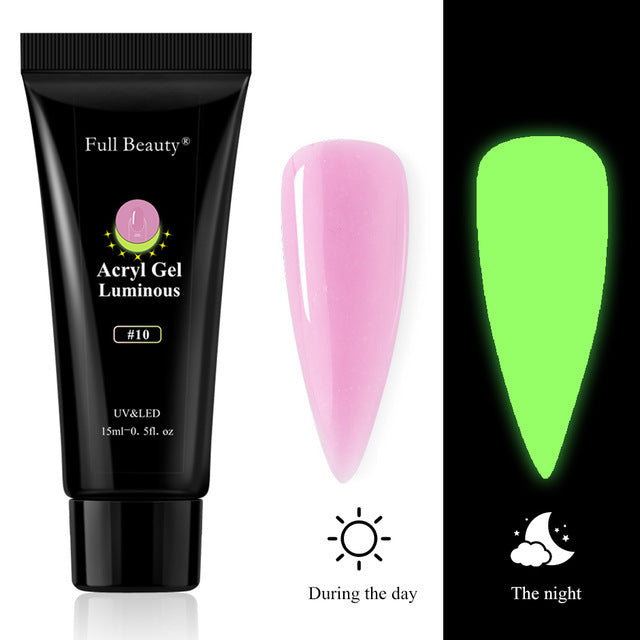 Full Beauty Nail Art Luminous Extension Glue Holder