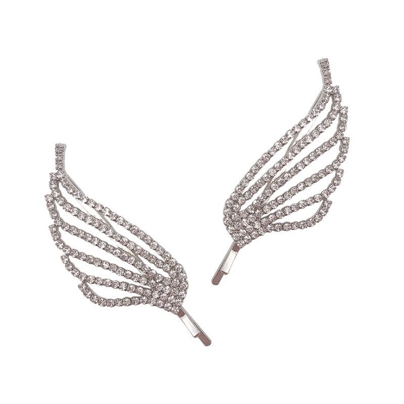 Wings Rhinestone Hairpin Side Girl Headdress