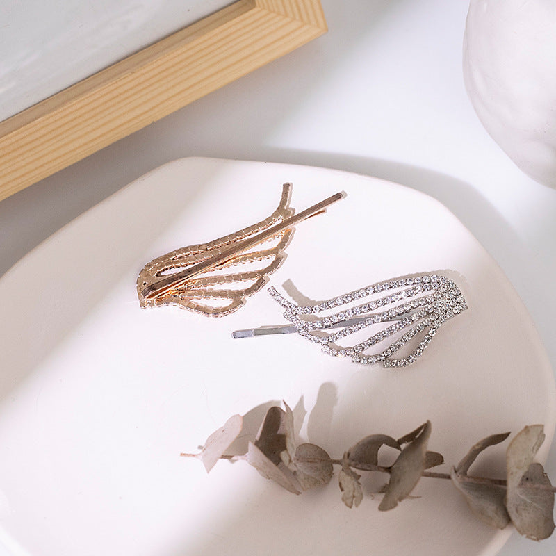 Wings Rhinestone Hairpin Side Girl Headdress