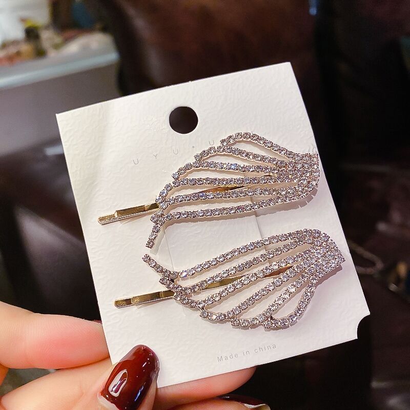 Wings Rhinestone Hairpin Side Girl Headdress