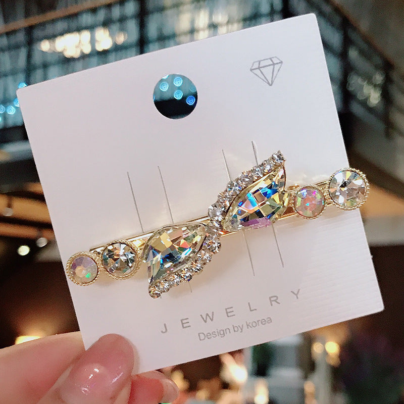 Rhinestone Side Clip Diamond Bangs Clip Girl Headwear