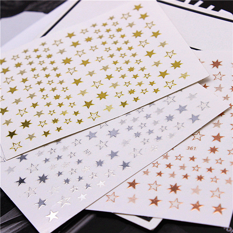 Cute Fashion Hollow Star Nail Sticker