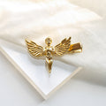 Temperament Metal Hairpin Female Gold And Silver Little Angel Side Clip With Bangs Hairpin