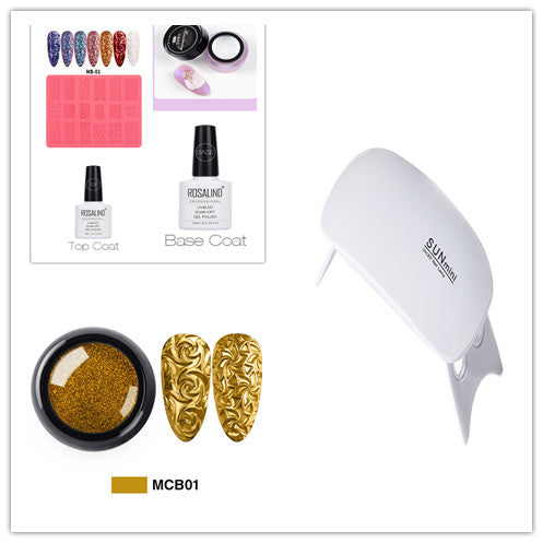 Rosalind Nail Art Silicone Printing Template Plastic Template 3D Relief