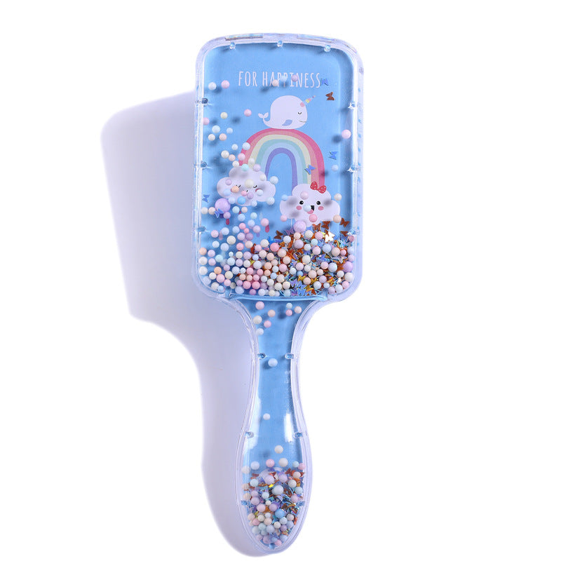 Amazon Cross-Border Cartoon Airbag Comb, Printed Air Cushion Comb, Transparent Massage Hairdressing Comb, Plastic Rainbow Comb