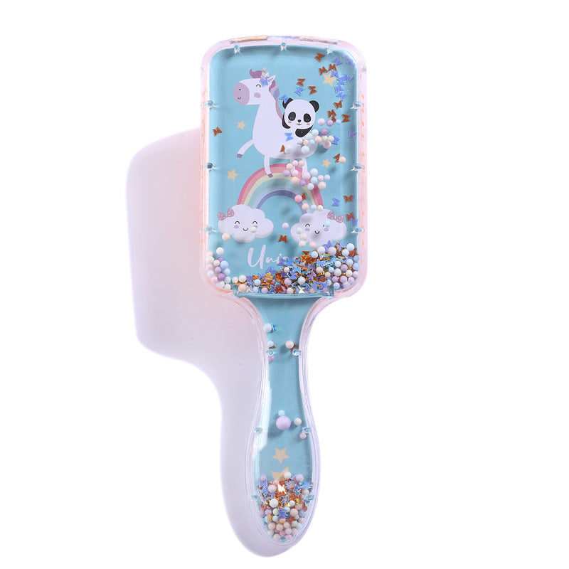 Amazon Cross-Border Cartoon Airbag Comb, Printed Air Cushion Comb, Transparent Massage Hairdressing Comb, Plastic Rainbow Comb