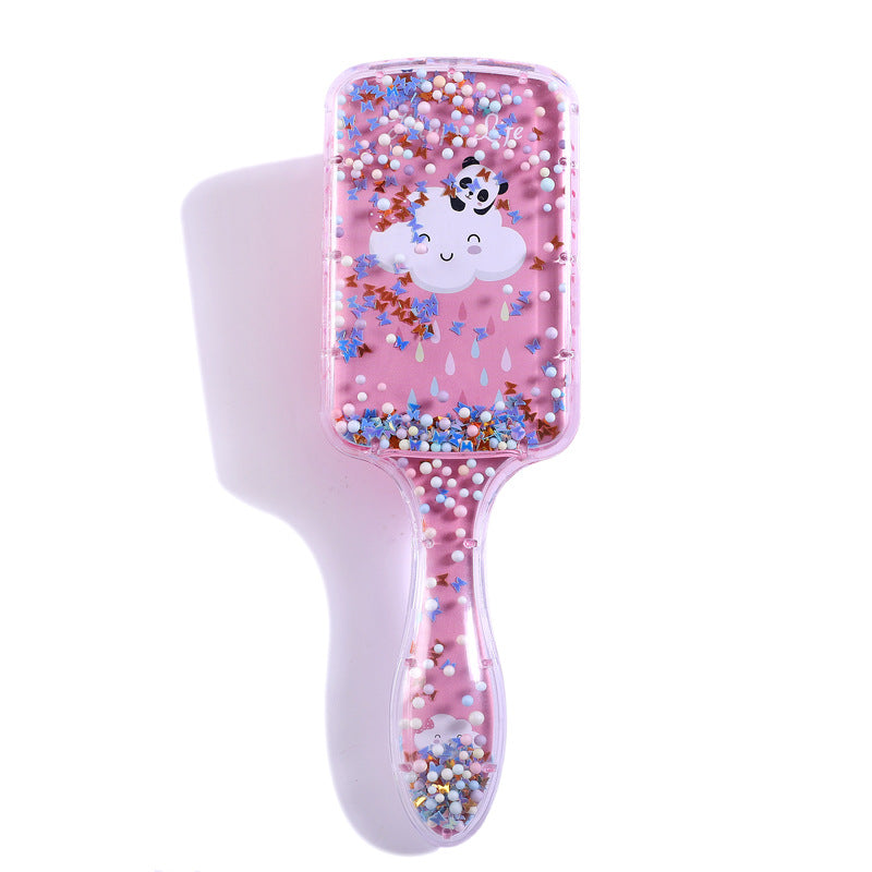 Amazon Cross-Border Cartoon Airbag Comb, Printed Air Cushion Comb, Transparent Massage Hairdressing Comb, Plastic Rainbow Comb