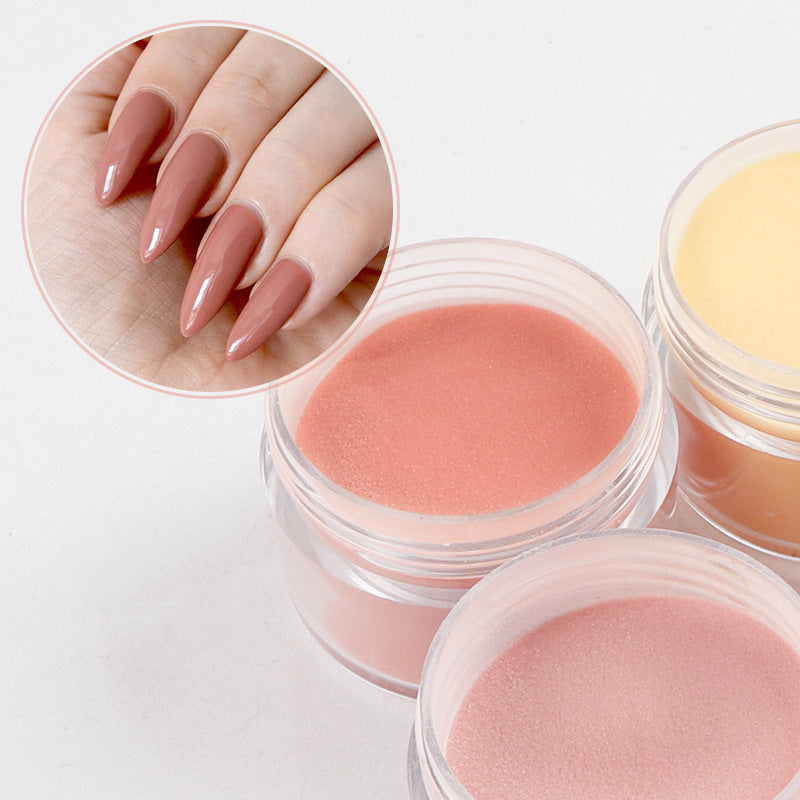Rikonka Nine Color Nail Art Nude Color Carved Powder Nail Jewelry Material