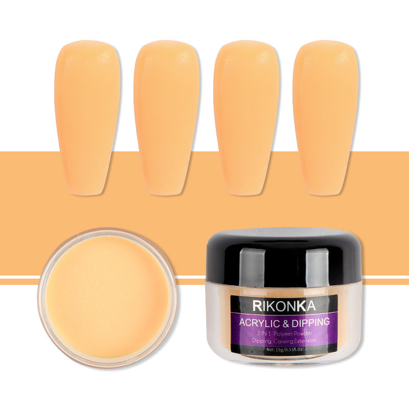 Rikonka Nine Color Nail Art Nude Color Carved Powder Nail Jewelry Material