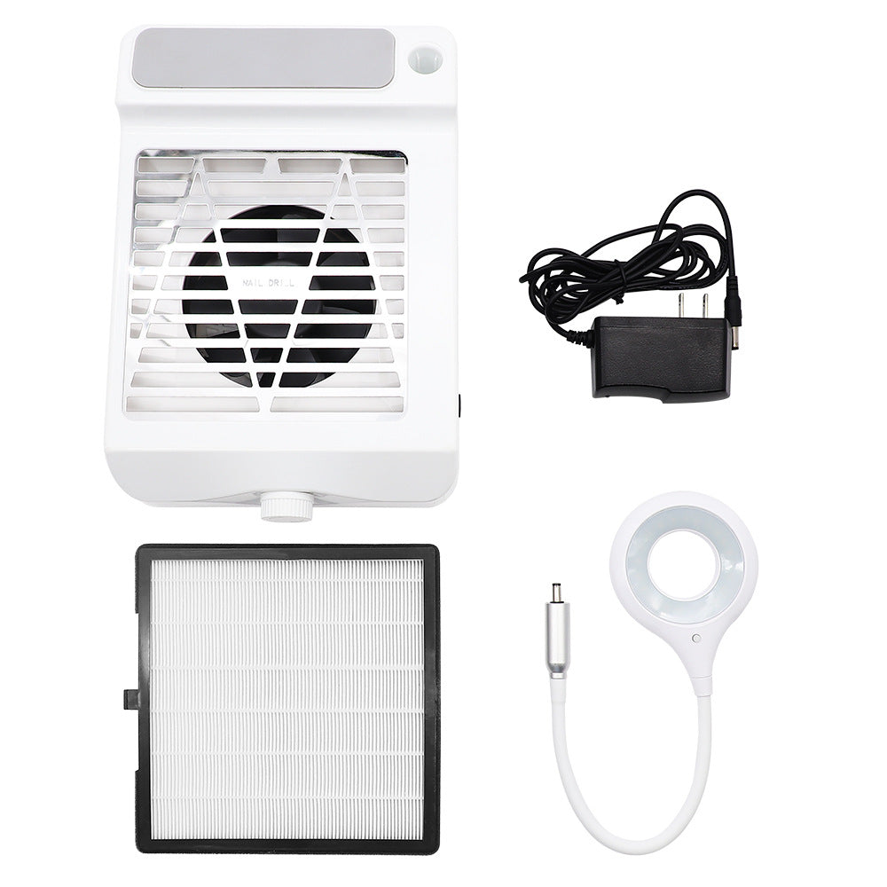 Rechargeable Nail Art Vacuum Cleaner To Quickly Vacuum And Polish Dust Lntegrated Operation Fan
