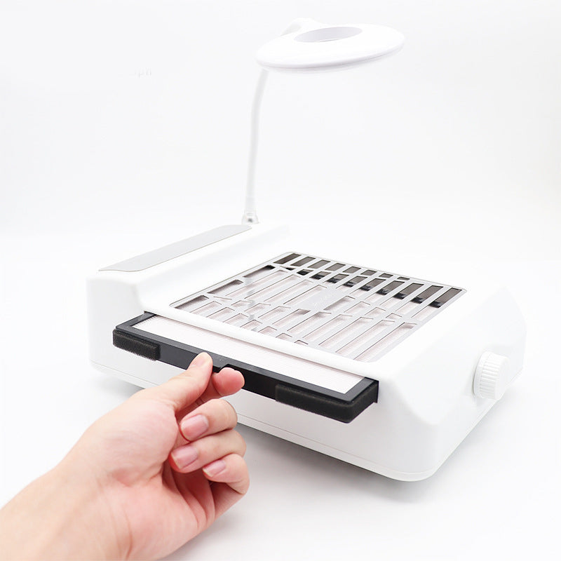 Rechargeable Nail Art Vacuum Cleaner To Quickly Vacuum And Polish Dust Lntegrated Operation Fan