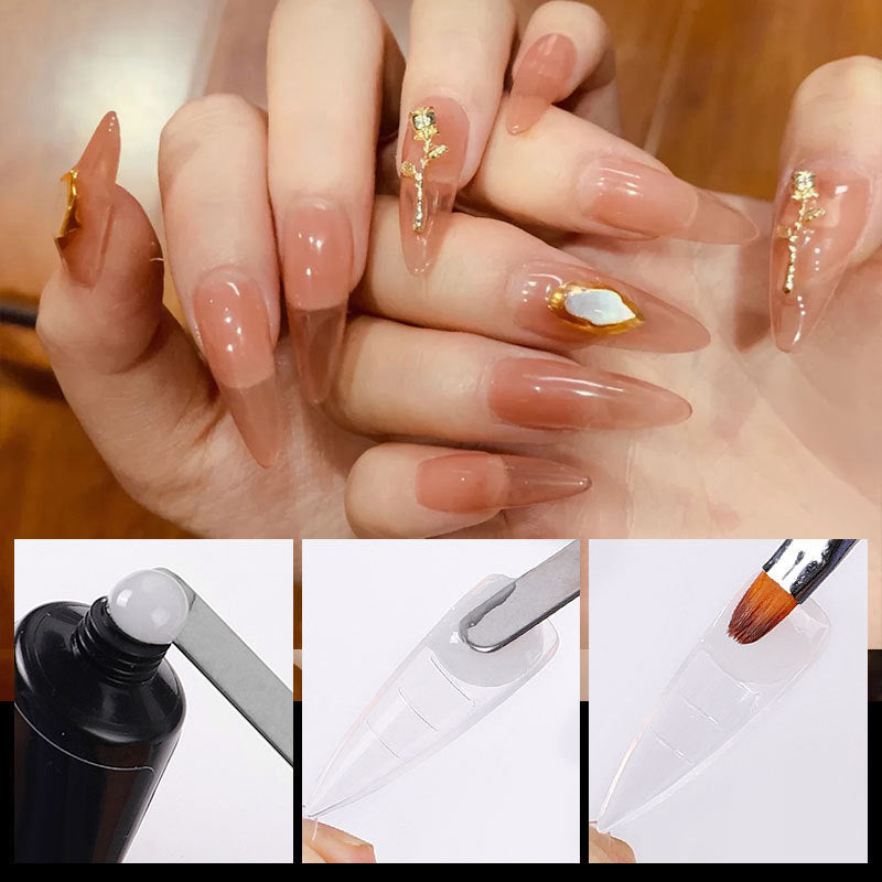 Nail Tips Art Sheets Ultra-thin Non-marking Water Drop Pointed Ballet Coffin Trapezoid  Sheets 100 Pieces Box  Sheets with Scale