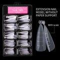 Nail Tips Art Sheets Ultra-thin Non-marking Water Drop Pointed Ballet Coffin Trapezoid  Sheets 100 Pieces Box  Sheets with Scale