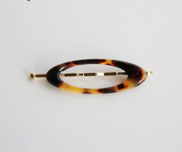 South Korea's Dongdaemun direct delivery Personality minimalist small and versatile  leopard pattern side clips Hairpin word clip