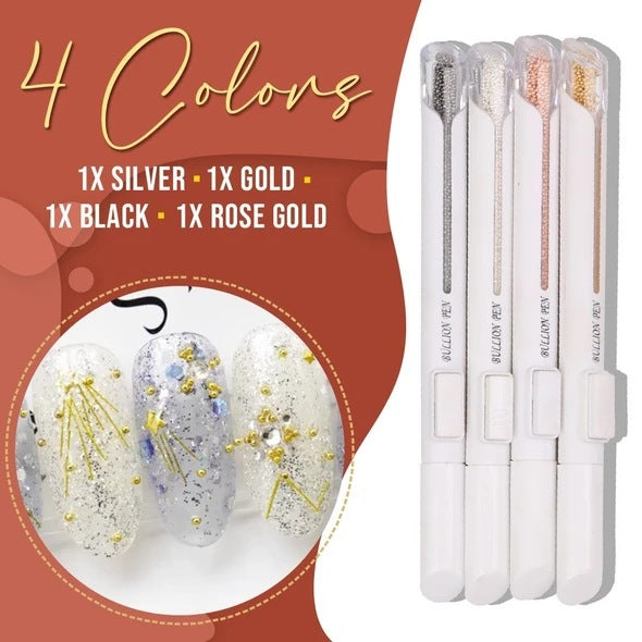Bullion Nail Art Ball Point Drill Point Pen Ball Pen Nail Tools Point Drill Nail Silver Gold Ball Pen