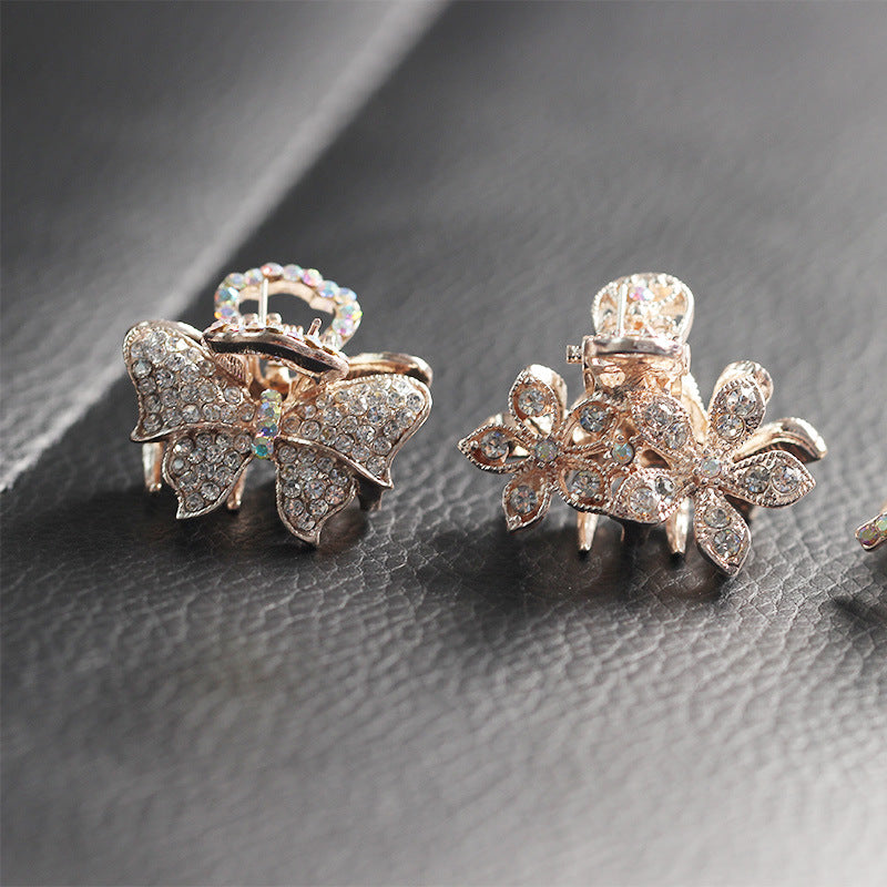 Trinket Plate Hair Top Clip Hair Catching Hairpin Rhinestone Hairpin Catching Card Catching Clip