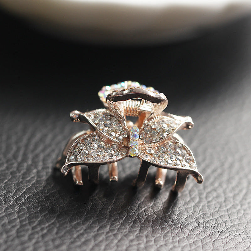 Trinket Plate Hair Top Clip Hair Catching Hairpin Rhinestone Hairpin Catching Card Catching Clip