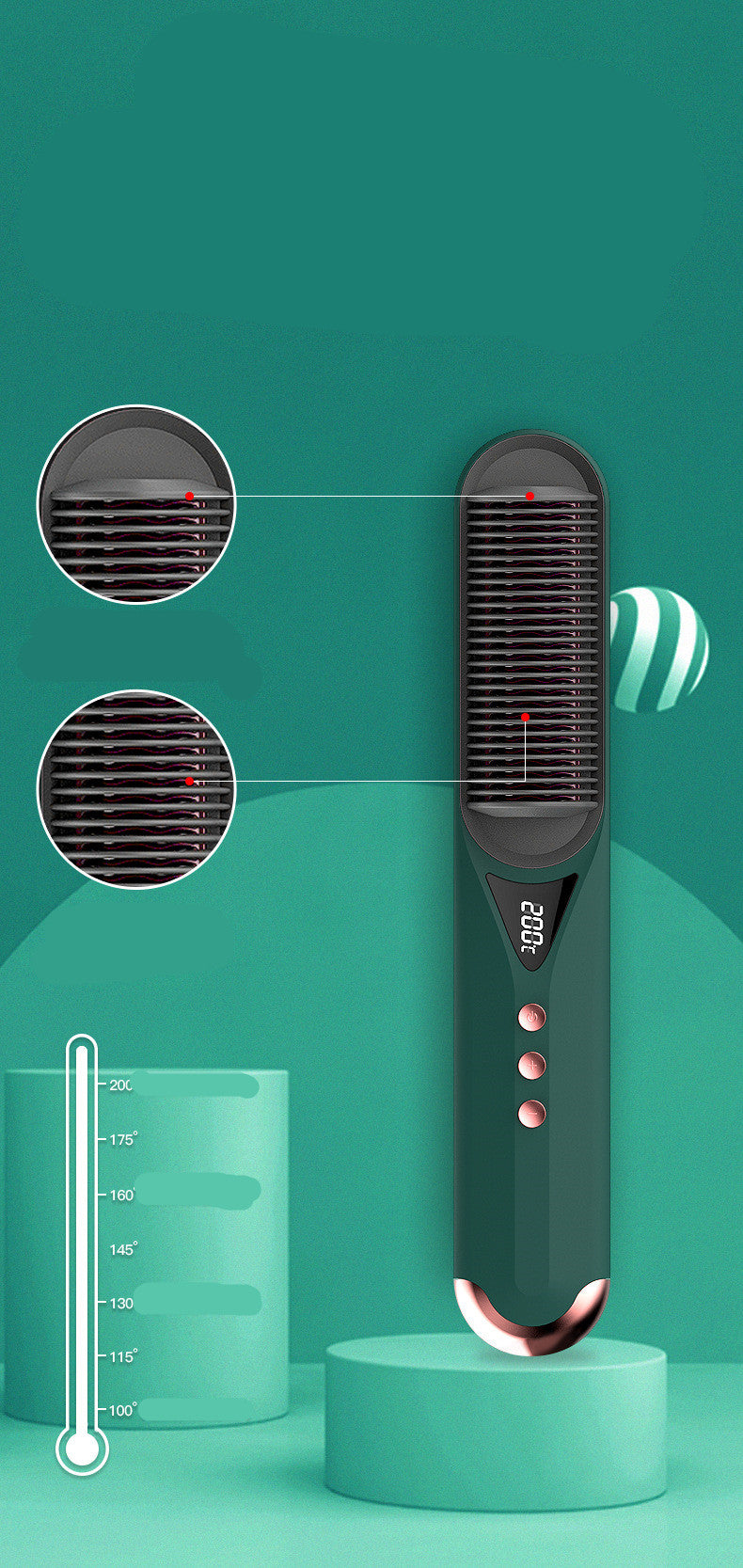 Straightening Comb And Curling Iron Dual-purpose Artifact Household Non-harmful Negative Curler