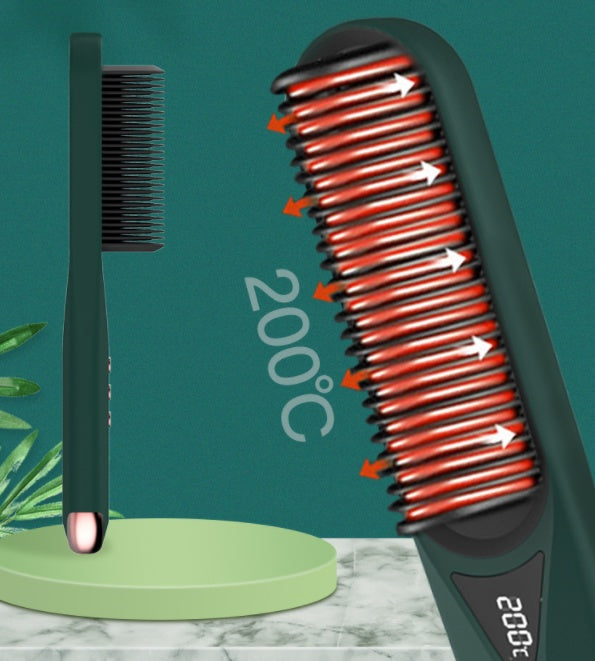 Straightening Comb And Curling Iron Dual-purpose Artifact Household Non-harmful Negative Curler