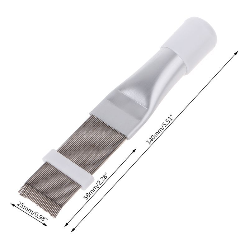 Fin Comb Air-Conditioning Fin Comb Stainless Steel Tilting Fin Brush Condenser Cleaning Brush Radiator Comb