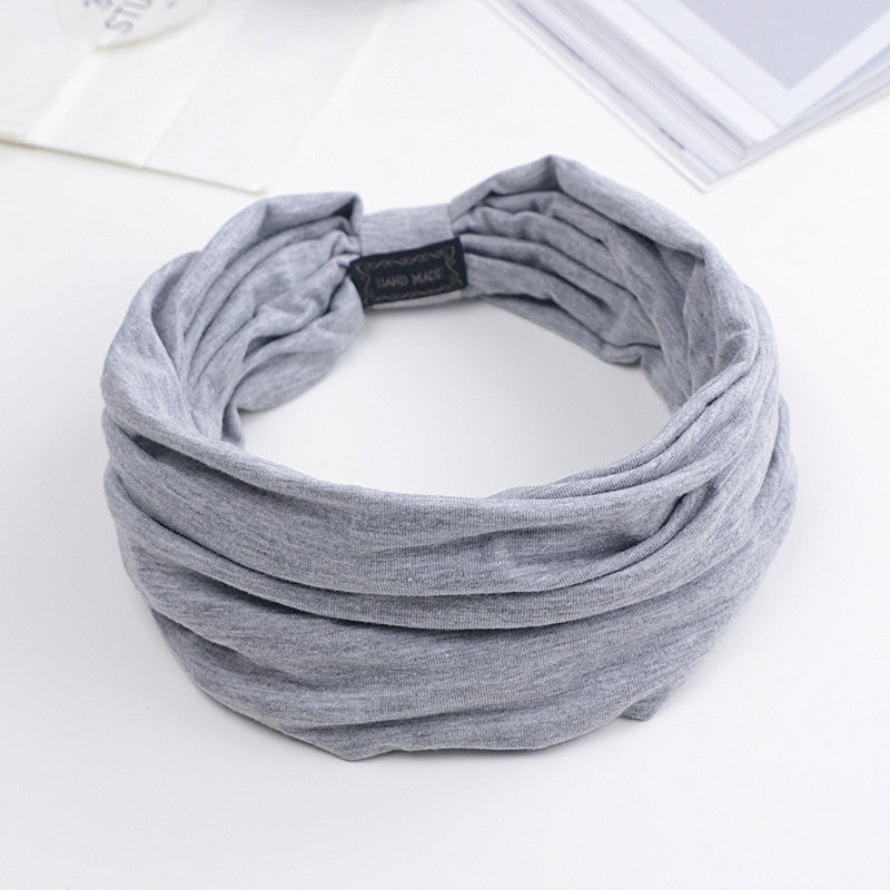 Summer Korean Face Wash Hairband Female Sweet Wide-Brimmed Headband Makeup Headgear Simple Headband Super Fairy Headband Hair Accessories