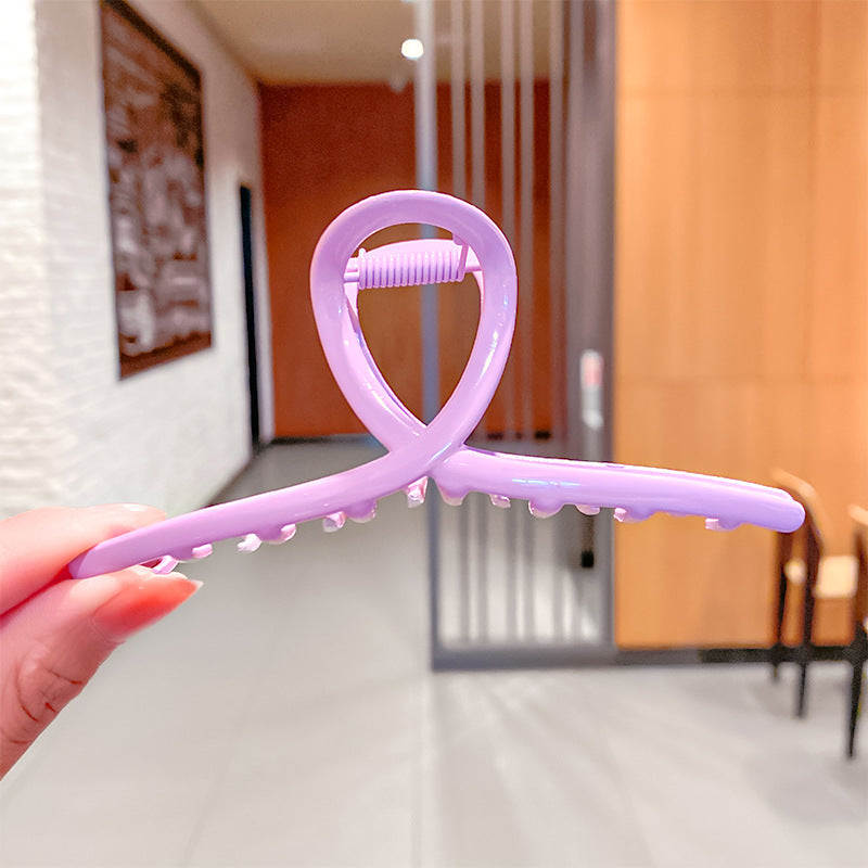 Spring And Summer Girl Back Head Plate Hairpin Shark Clip Candy Color Paint Catch Clip Hairpin Hollow Cross Hair Catch Hair Accessories