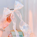 New Flower Net Yarn Bow Hair Tie