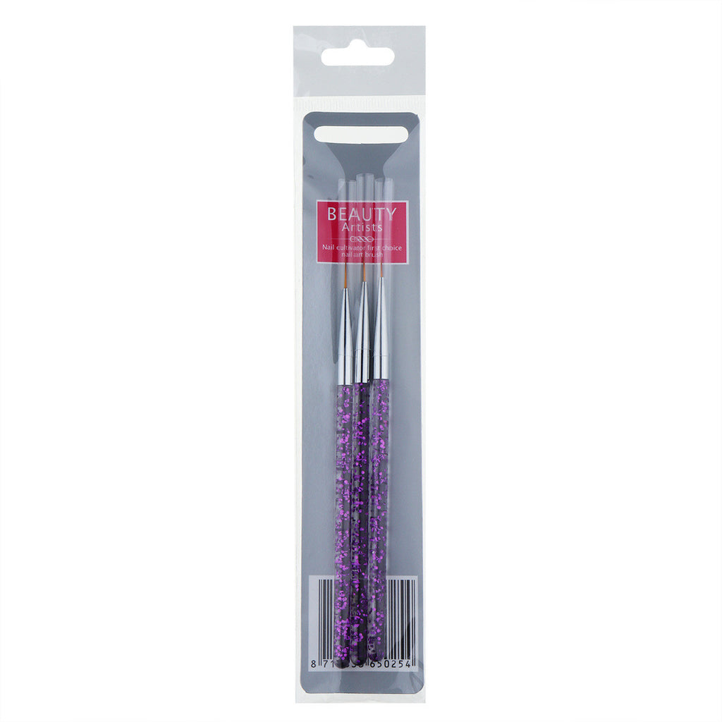 Kolinsky Acrylic Sequin Rod Draw Line Stroke Flower Brush Tool Painted Nail Pen