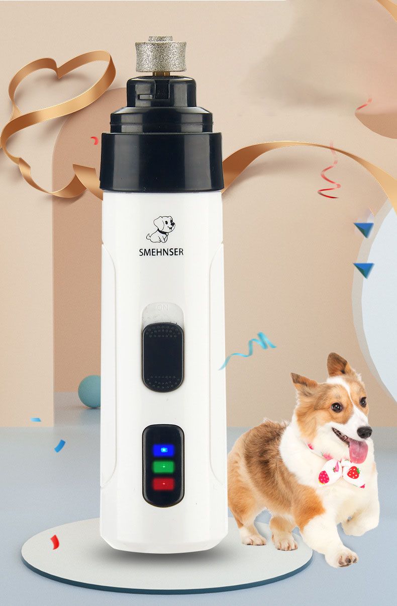 Smehnser Pet Nail Polisher Electric Manicure Usb Charging Nail Clippers Cat Teddy Nail Scissors Cleaning Supplies