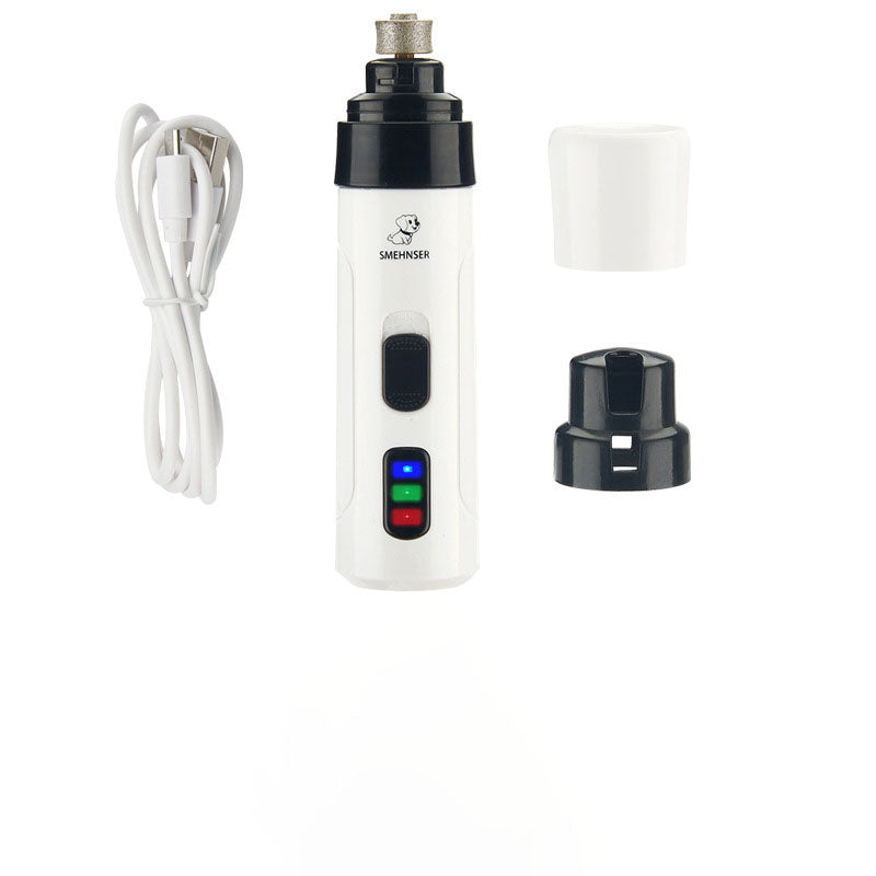 Smehnser Pet Nail Polisher Electric Manicure Usb Charging Nail Clippers Cat Teddy Nail Scissors Cleaning Supplies