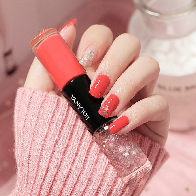Bolanya Oily Two-Color Nail Polish, No Baking, No Peeling, Quick Drying