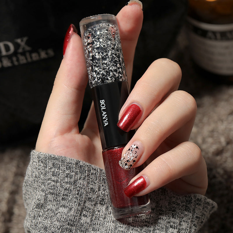 Bolanya Oily Two-Color Nail Polish, No Baking, No Peeling, Quick Drying