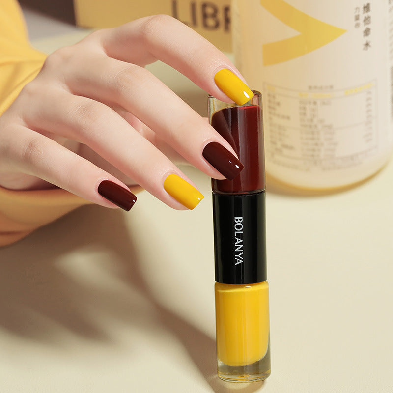 Bolanya Oily Two-Color Nail Polish, No Baking, No Peeling, Quick Drying
