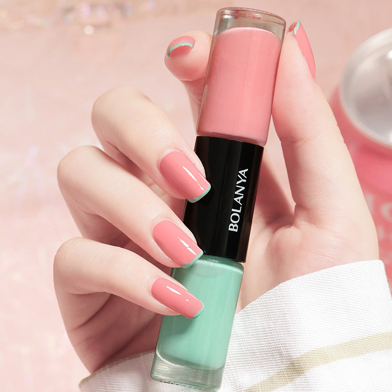 Bolanya Oily Two-Color Nail Polish, No Baking, No Peeling, Quick Drying