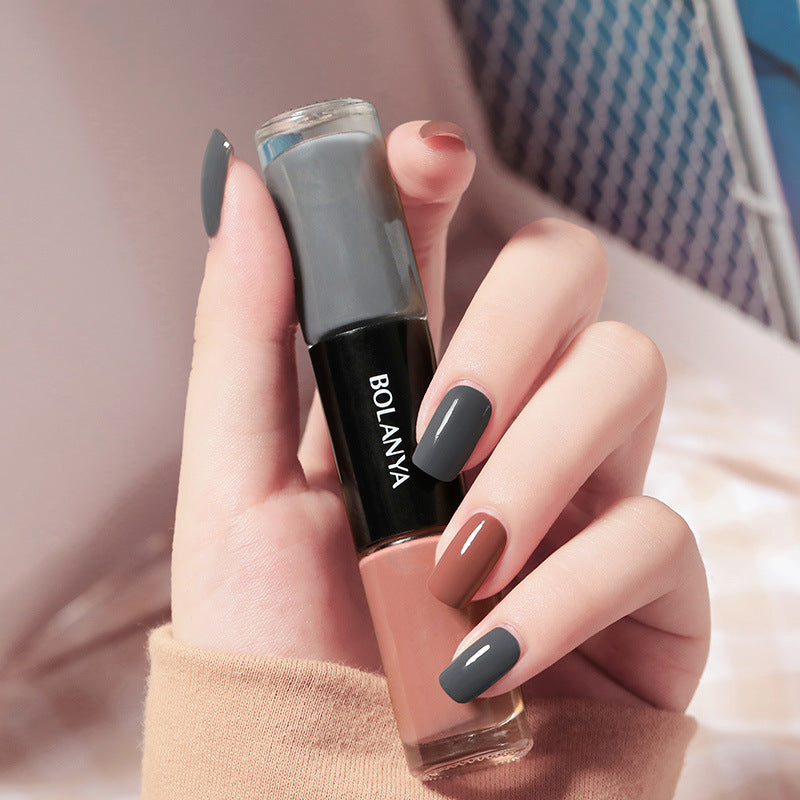 Bolanya Oily Two-Color Nail Polish, No Baking, No Peeling, Quick Drying