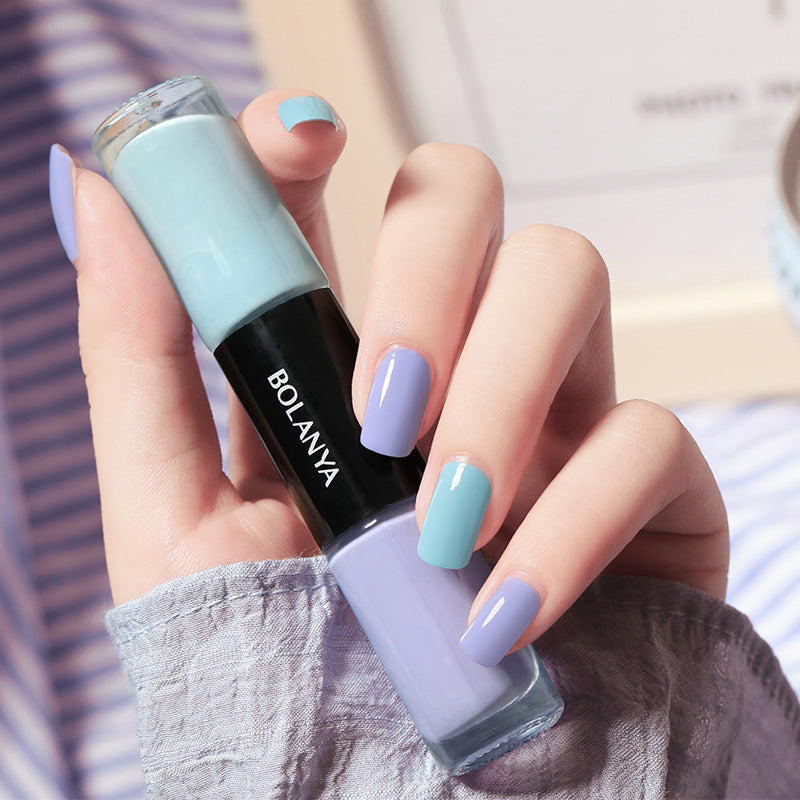 Bolanya Oily Two-Color Nail Polish, No Baking, No Peeling, Quick Drying