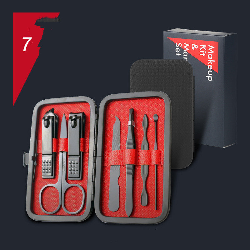 Black Nail Clippers Set Nail Clippers Manicure Pedicure Beauty