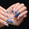 Blue Onion Pink Fake Nails Ballet Nail Coffin Nail French Manicure Fully Wearable Finished Nail Piece Boxed