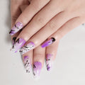 Ballet Coffin False Nail Dream Purple Teng Halo Nail Dye Manicure Kit False Nail