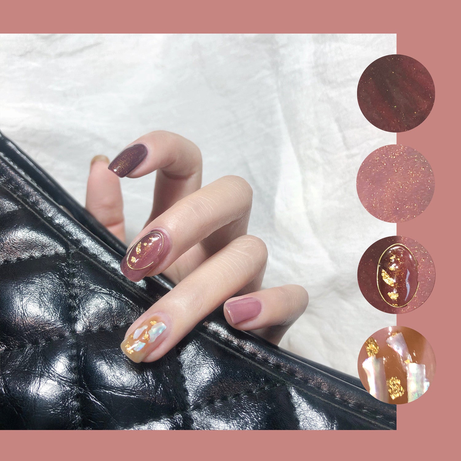 Ruyuer Net Red Hill Pattern 3d Nail Patch Nail Polish Film Sticker